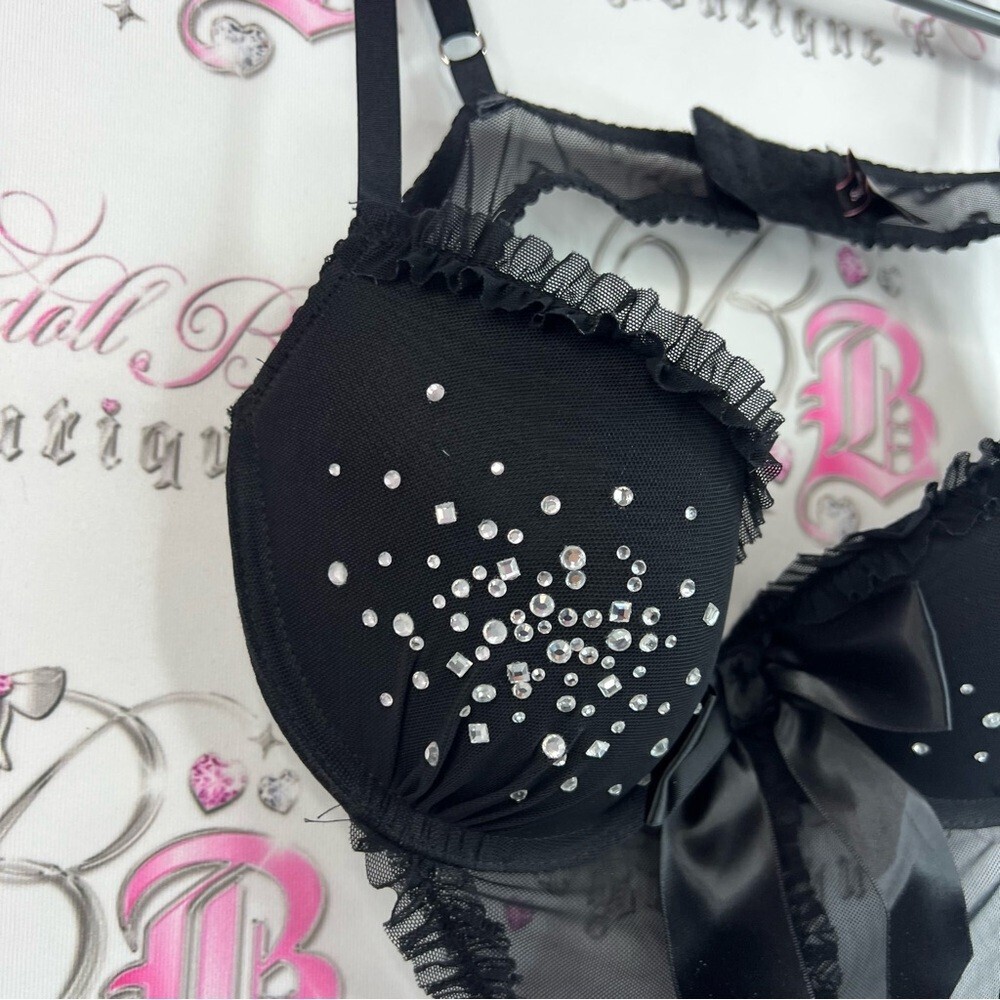 Victoria secret Black Sheer Lace Chemise with Bow Detail - Intimates apron - Picture 7 of 16
